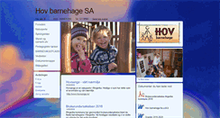 Desktop Screenshot of hov-barnehage.no