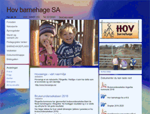 Tablet Screenshot of hov-barnehage.no
